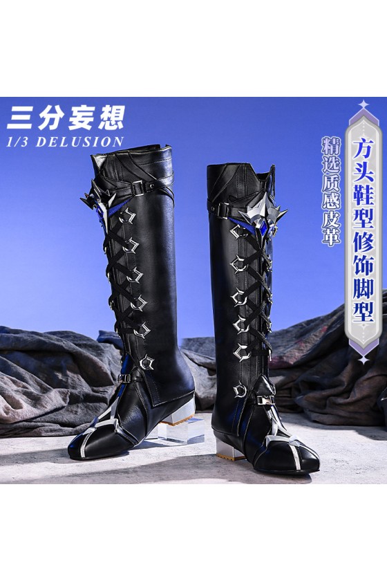 1/3 Delusion Genshin Impact Flins Black Short and Long Cosplay Boots